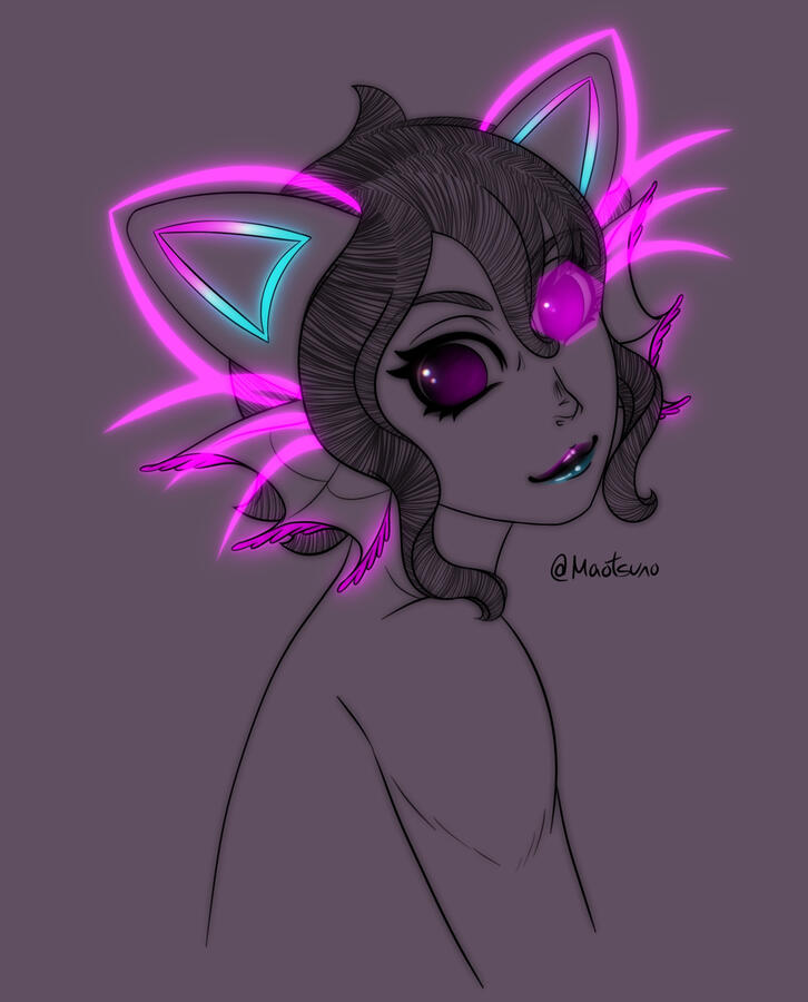 lineart with highlights